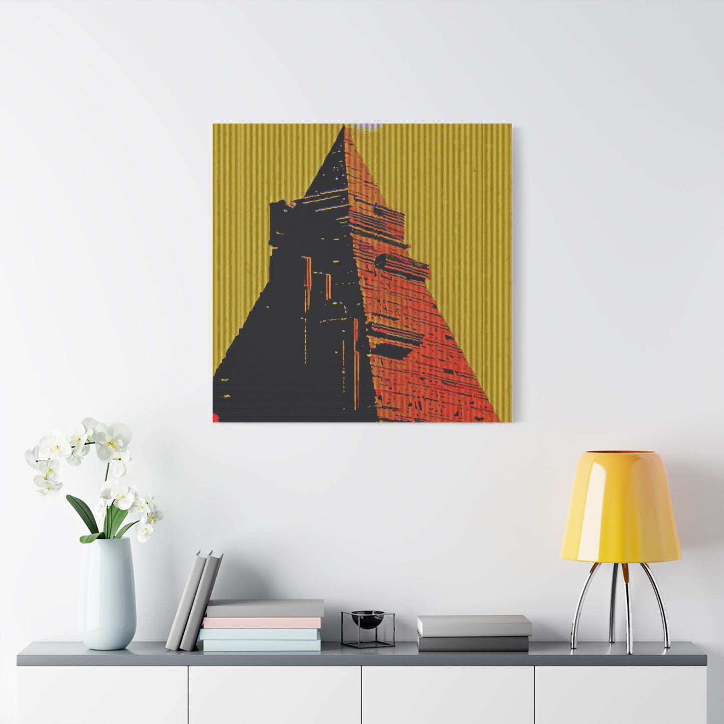 Retro Fantasy Canvas Art - A dreem of the Pyramid of Giza 🔺