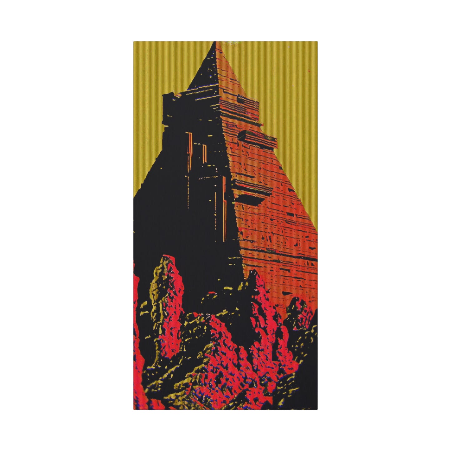 Retro Fantasy Canvas Art - A dreem of the Pyramid of Giza 🔺