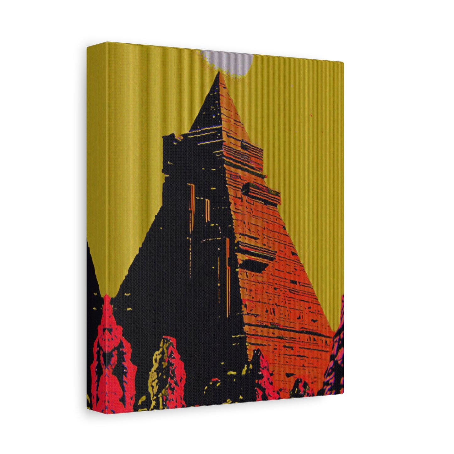 Retro Fantasy Canvas Art - A dreem of the Pyramid of Giza 🔺