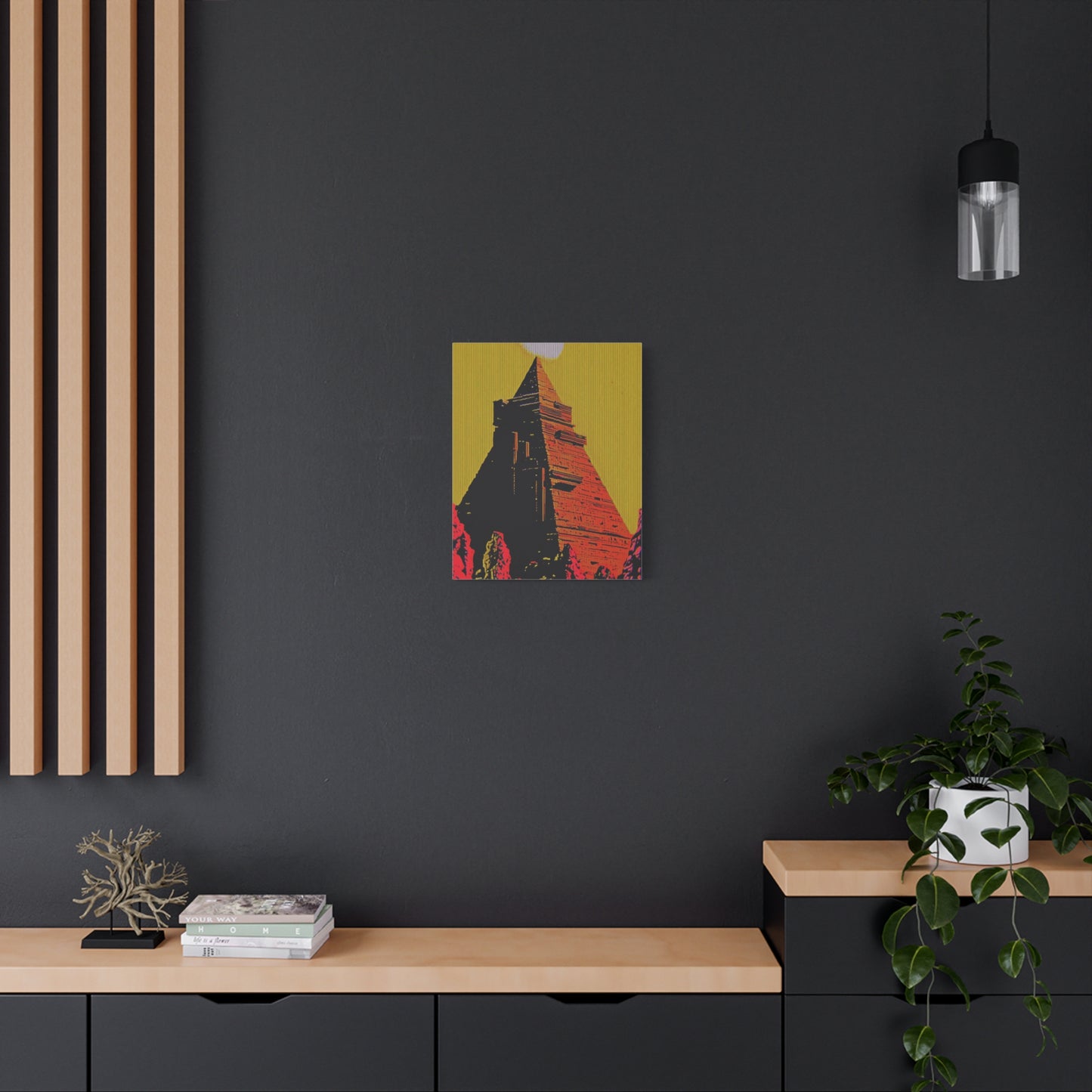 Retro Fantasy Canvas Art - A dreem of the Pyramid of Giza 🔺