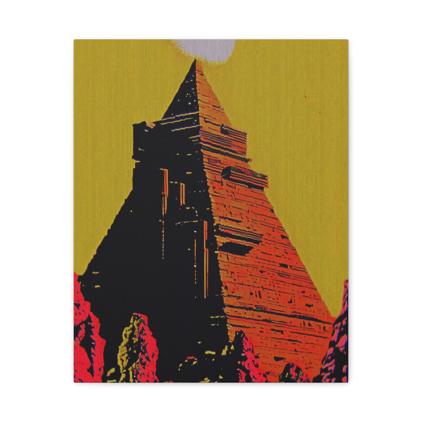 Retro Fantasy Canvas Art - A dreem of the Pyramid of Giza 🔺