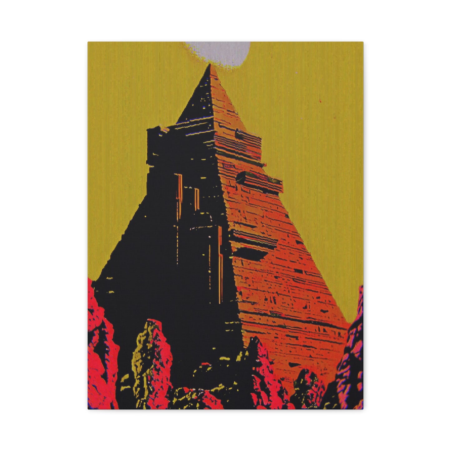 Retro Fantasy Canvas Art - A dreem of the Pyramid of Giza 🔺