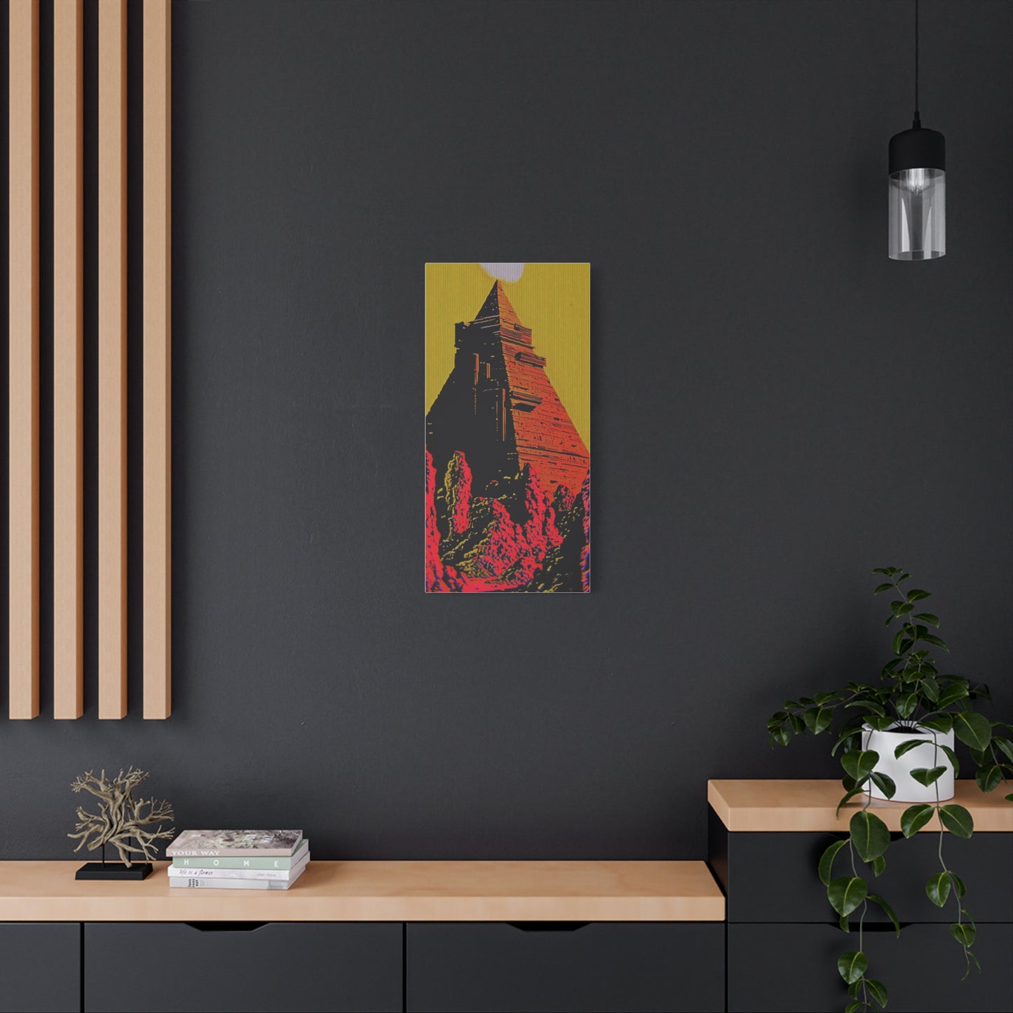 Retro Fantasy Canvas Art - A dreem of the Pyramid of Giza 🔺