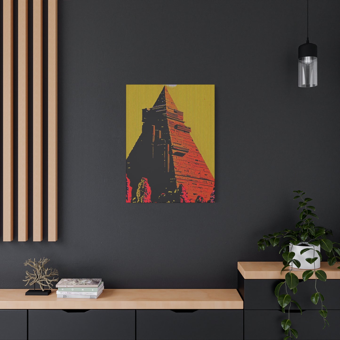 Retro Fantasy Canvas Art - A dreem of the Pyramid of Giza 🔺