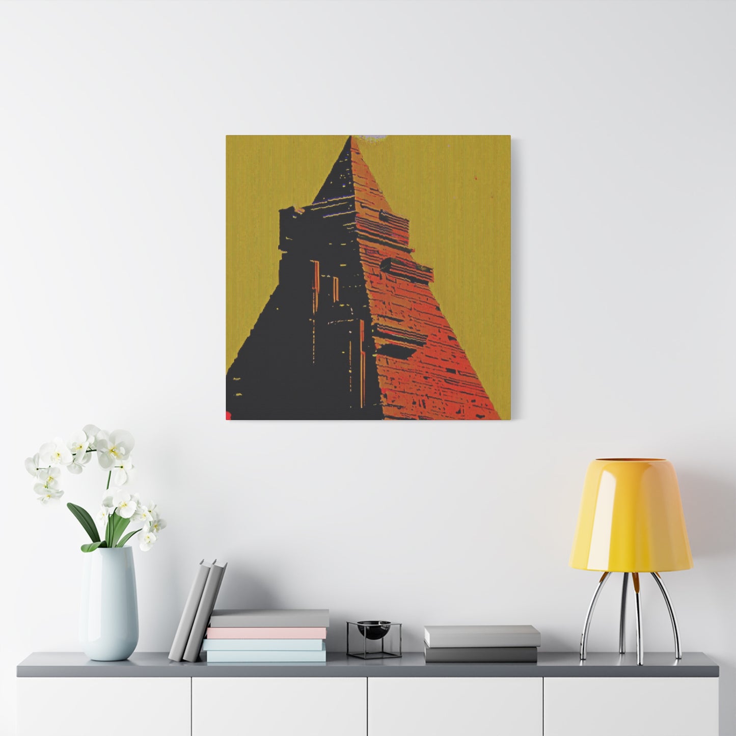 Retro Fantasy Canvas Art - A dreem of the Pyramid of Giza 🔺