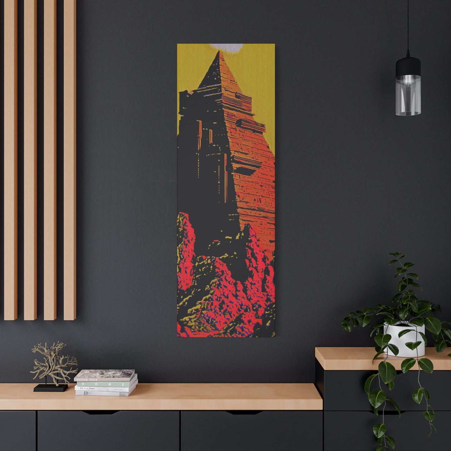 Retro Fantasy Canvas Art - A dreem of the Pyramid of Giza 🔺