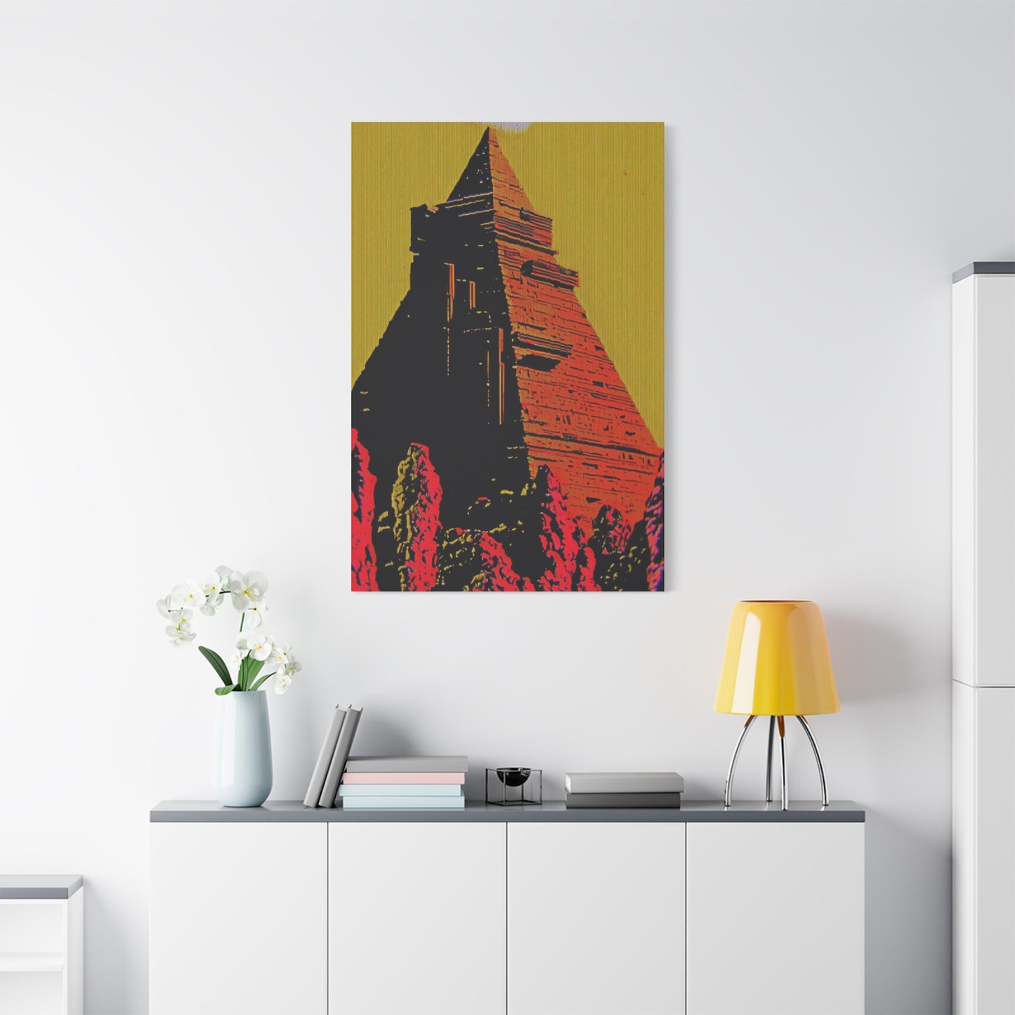 Retro Fantasy Canvas Art - A dreem of the Pyramid of Giza 🔺