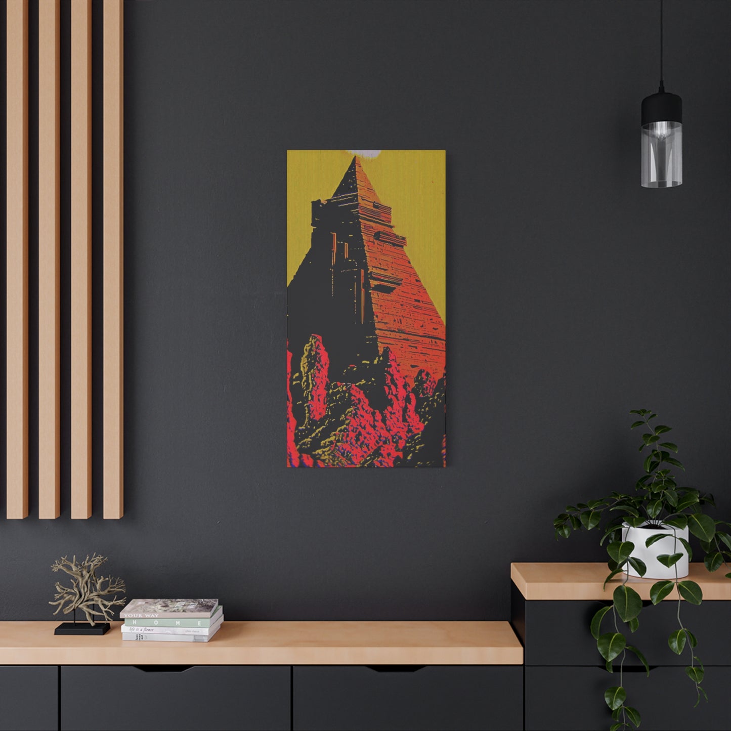 Retro Fantasy Canvas Art - A dreem of the Pyramid of Giza 🔺