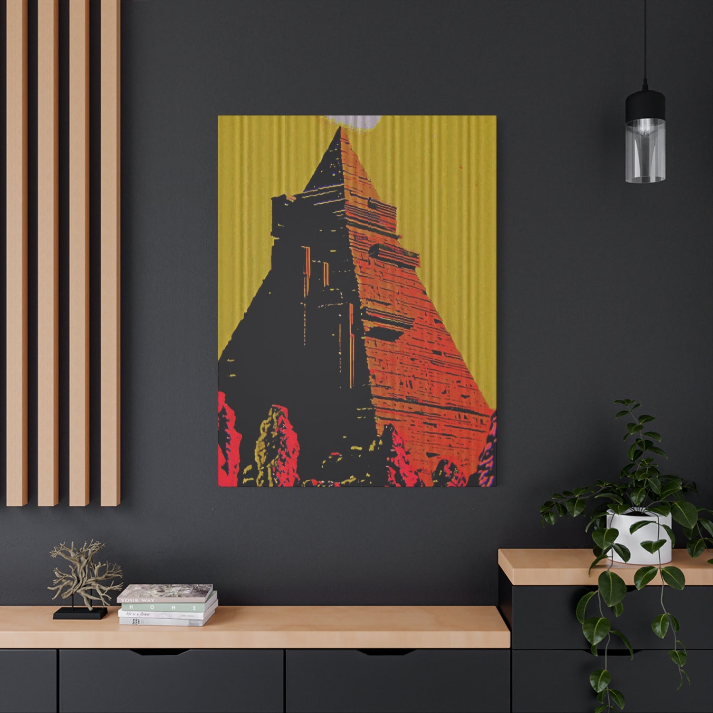 Retro Fantasy Canvas Art - A dreem of the Pyramid of Giza 🔺