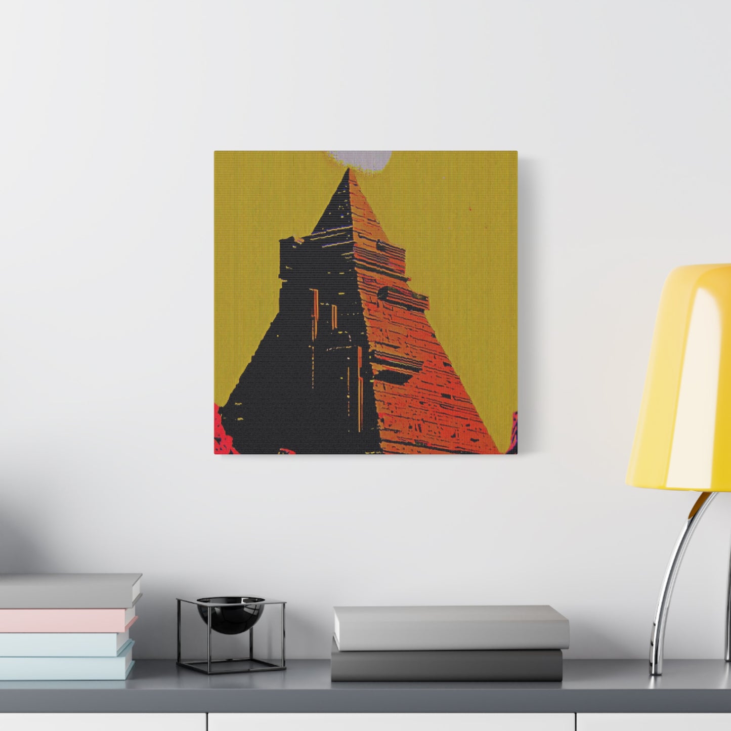 Retro Fantasy Canvas Art - A dreem of the Pyramid of Giza 🔺