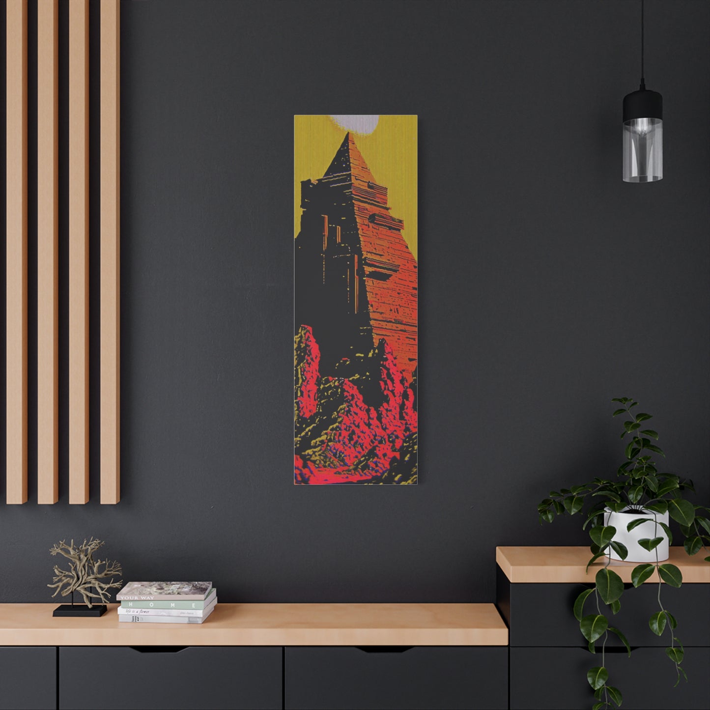 Retro Fantasy Canvas Art - A dreem of the Pyramid of Giza 🔺