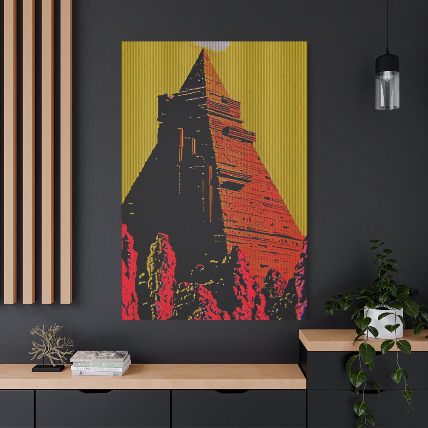 Retro Fantasy Canvas Art - A dreem of the Pyramid of Giza 🔺