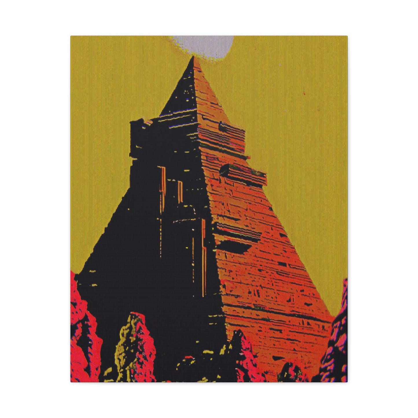 Retro Fantasy Canvas Art - A dreem of the Pyramid of Giza 🔺