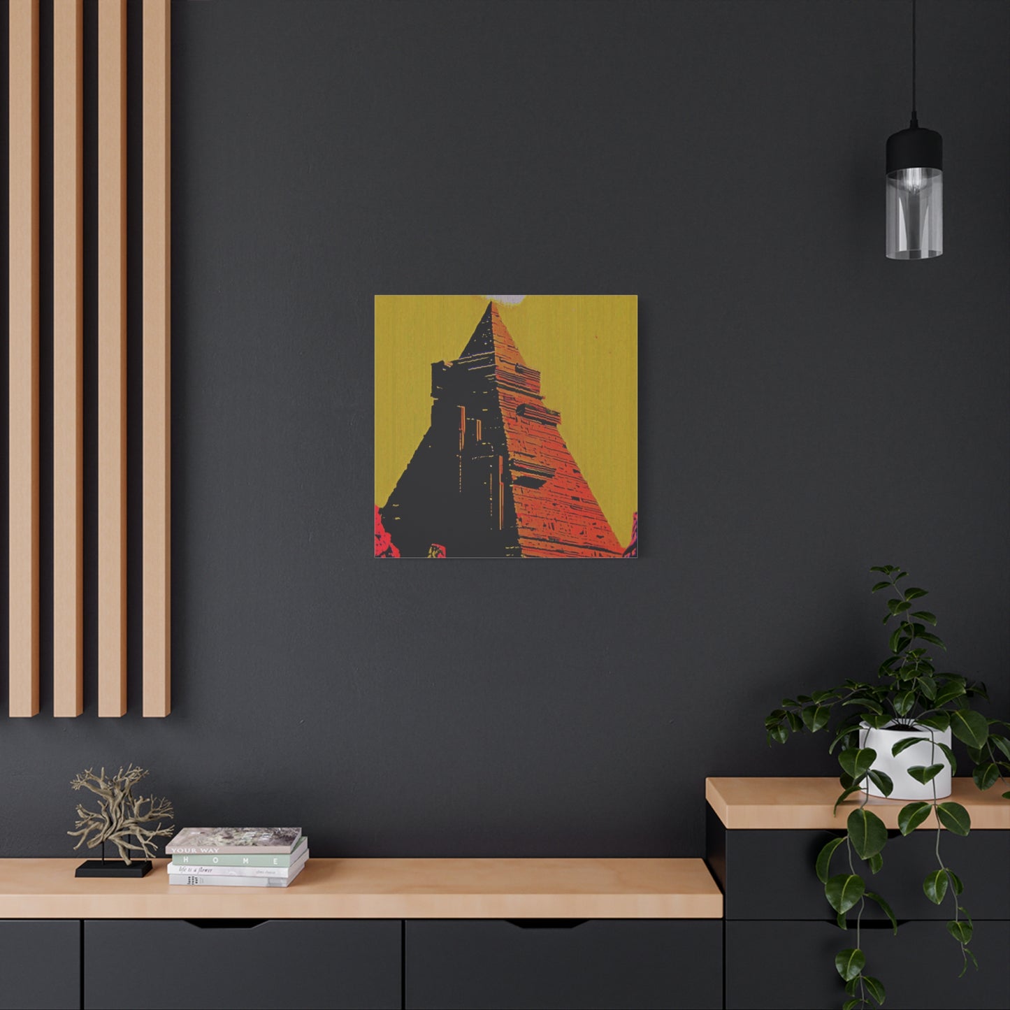 Retro Fantasy Canvas Art - A dreem of the Pyramid of Giza 🔺