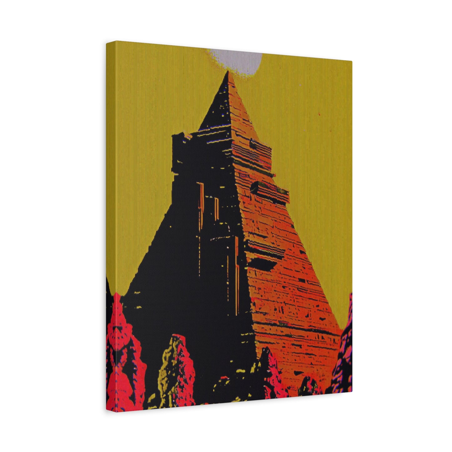 Retro Fantasy Canvas Art - A dreem of the Pyramid of Giza 🔺