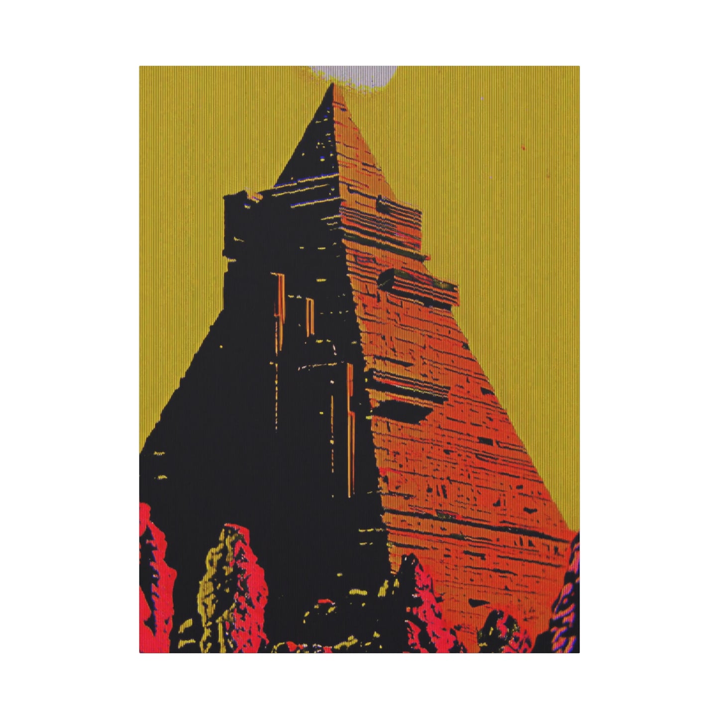 Retro Fantasy Canvas Art - A dreem of the Pyramid of Giza 🔺