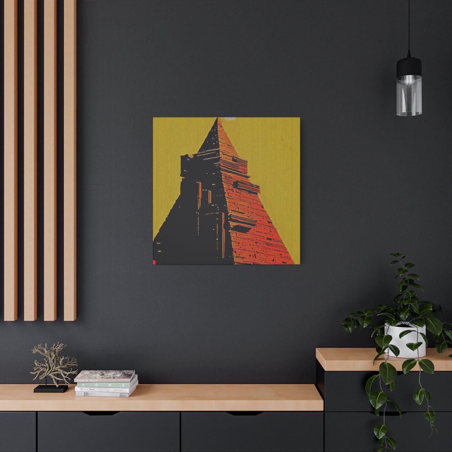 Retro Fantasy Canvas Art - A dreem of the Pyramid of Giza 🔺