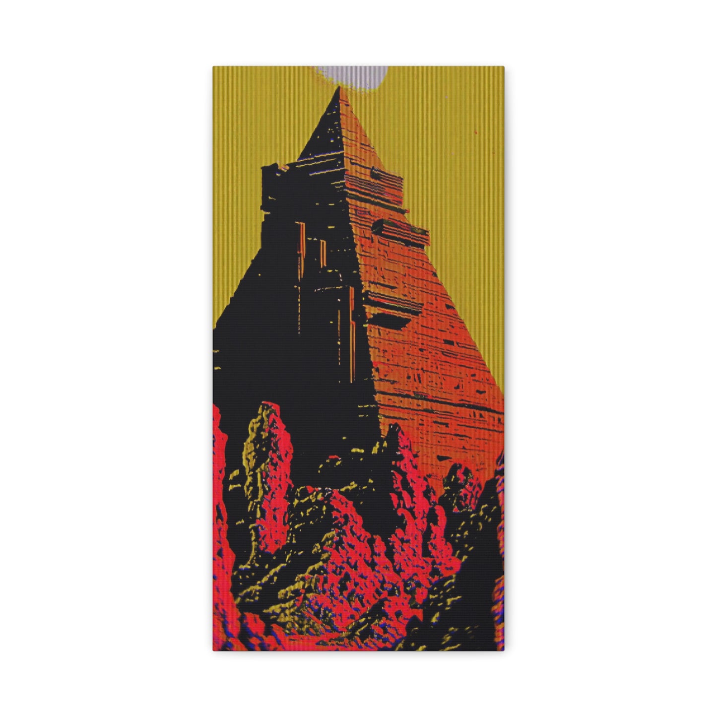 Retro Fantasy Canvas Art - A dreem of the Pyramid of Giza 🔺