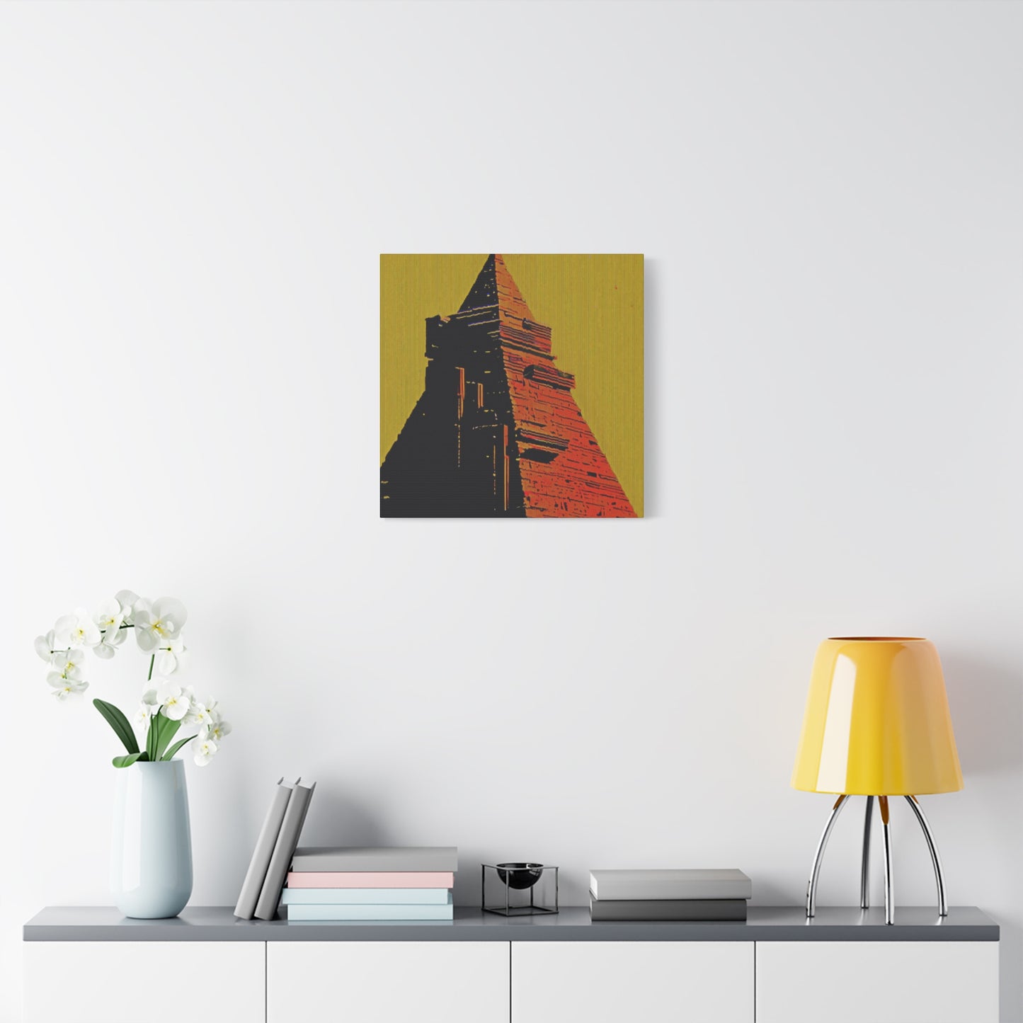 Retro Fantasy Canvas Art - A dreem of the Pyramid of Giza 🔺