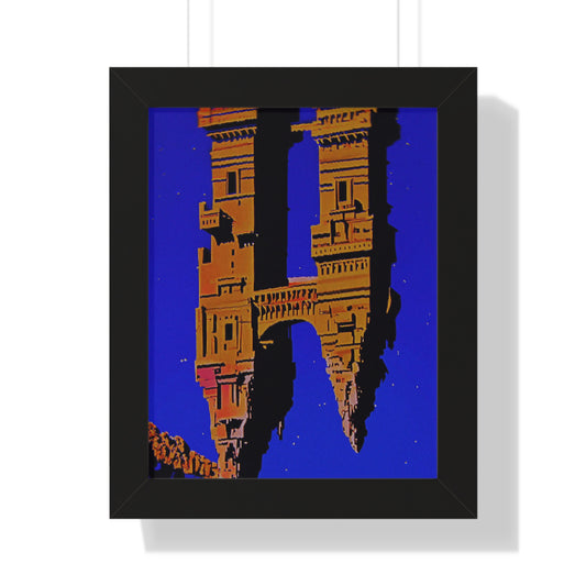 Abstract Castle Framed Vertical Poster | Unique Wall Art for Home Decor