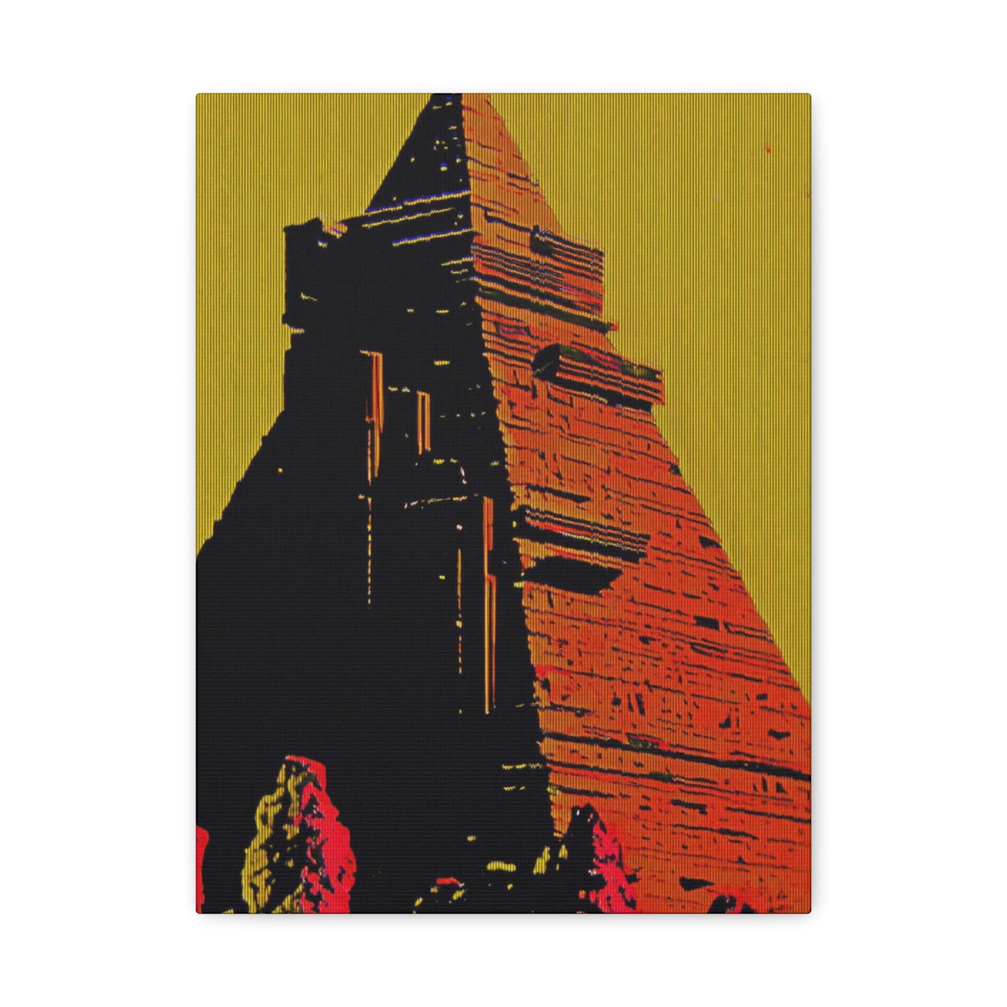 Retro Fantasy Canvas Art - A dreem of the Pyramid of Giza 🔺