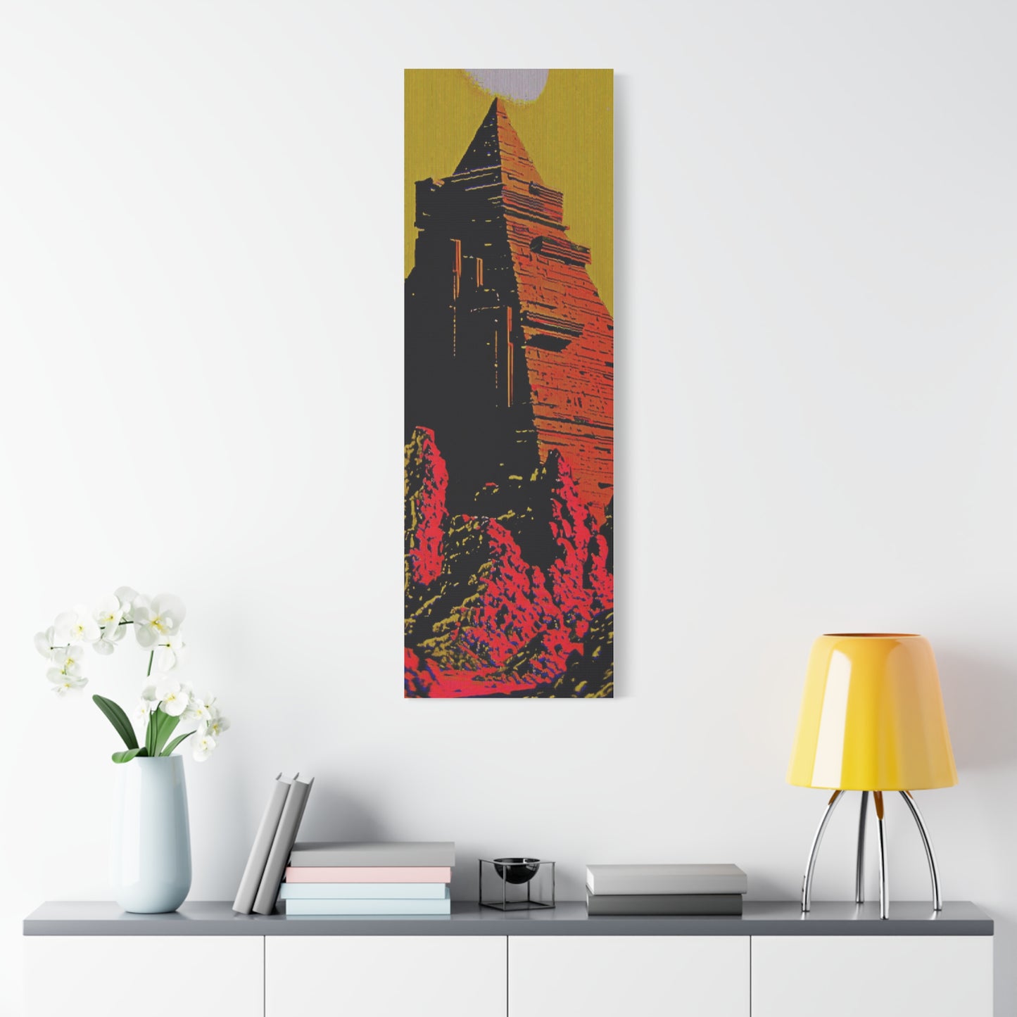 Retro Fantasy Canvas Art - A dreem of the Pyramid of Giza 🔺