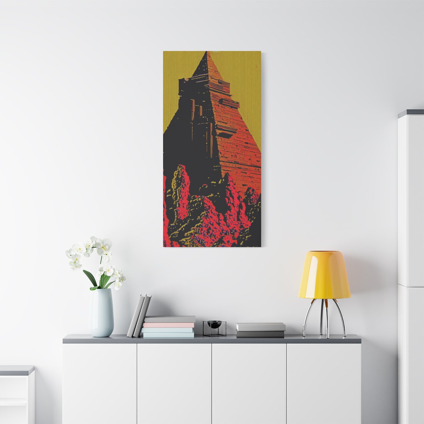 Retro Fantasy Canvas Art - A dreem of the Pyramid of Giza 🔺