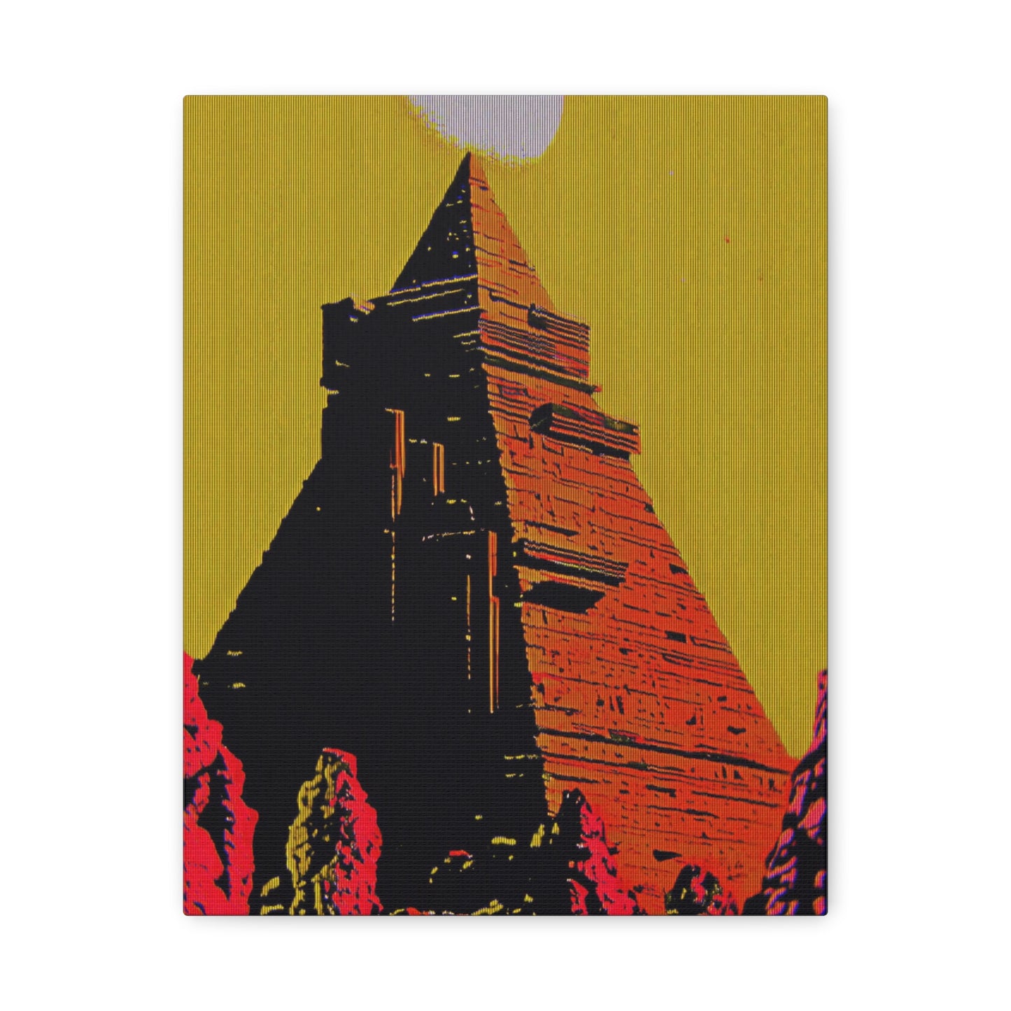 Retro Fantasy Canvas Art - A dreem of the Pyramid of Giza 🔺