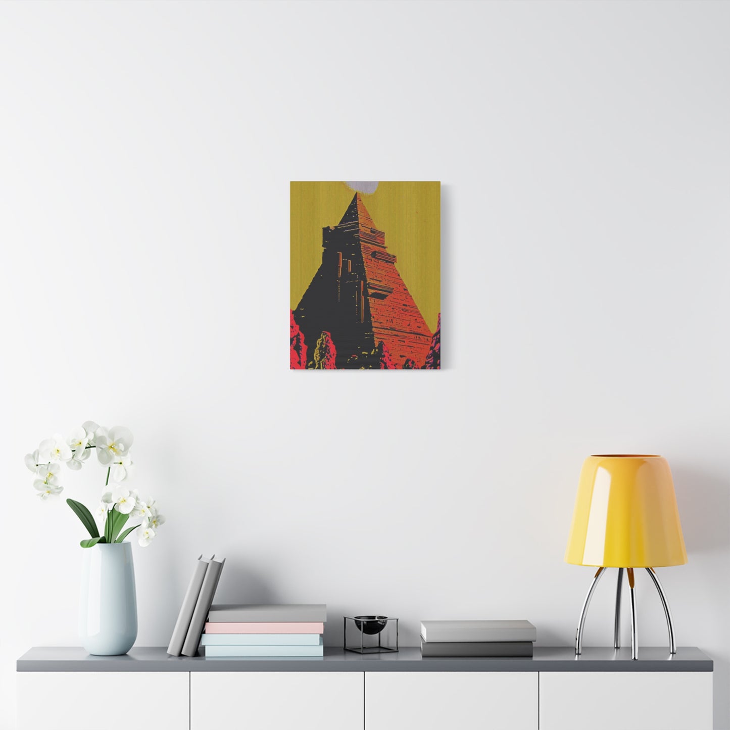 Retro Fantasy Canvas Art - A dreem of the Pyramid of Giza 🔺