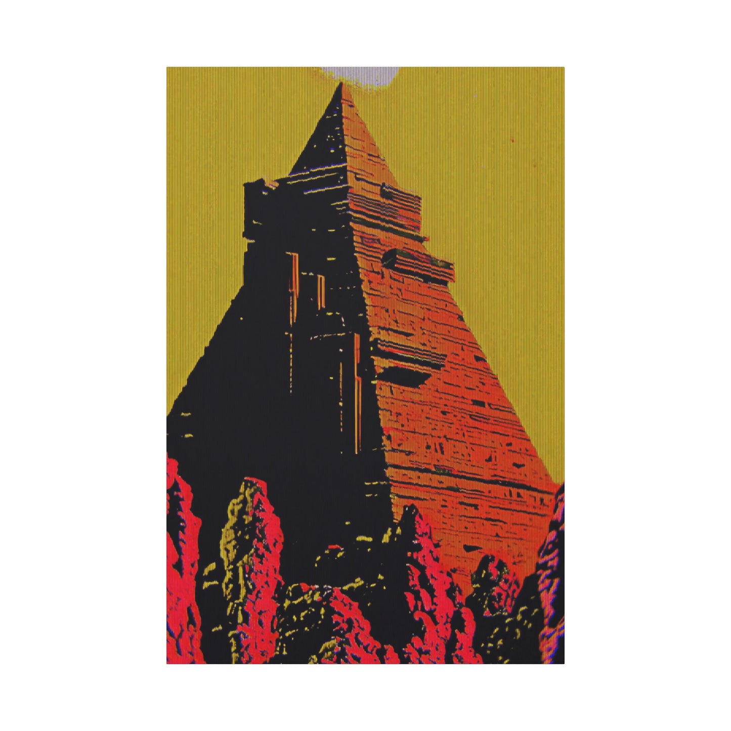 Retro Fantasy Canvas Art - A dreem of the Pyramid of Giza 🔺