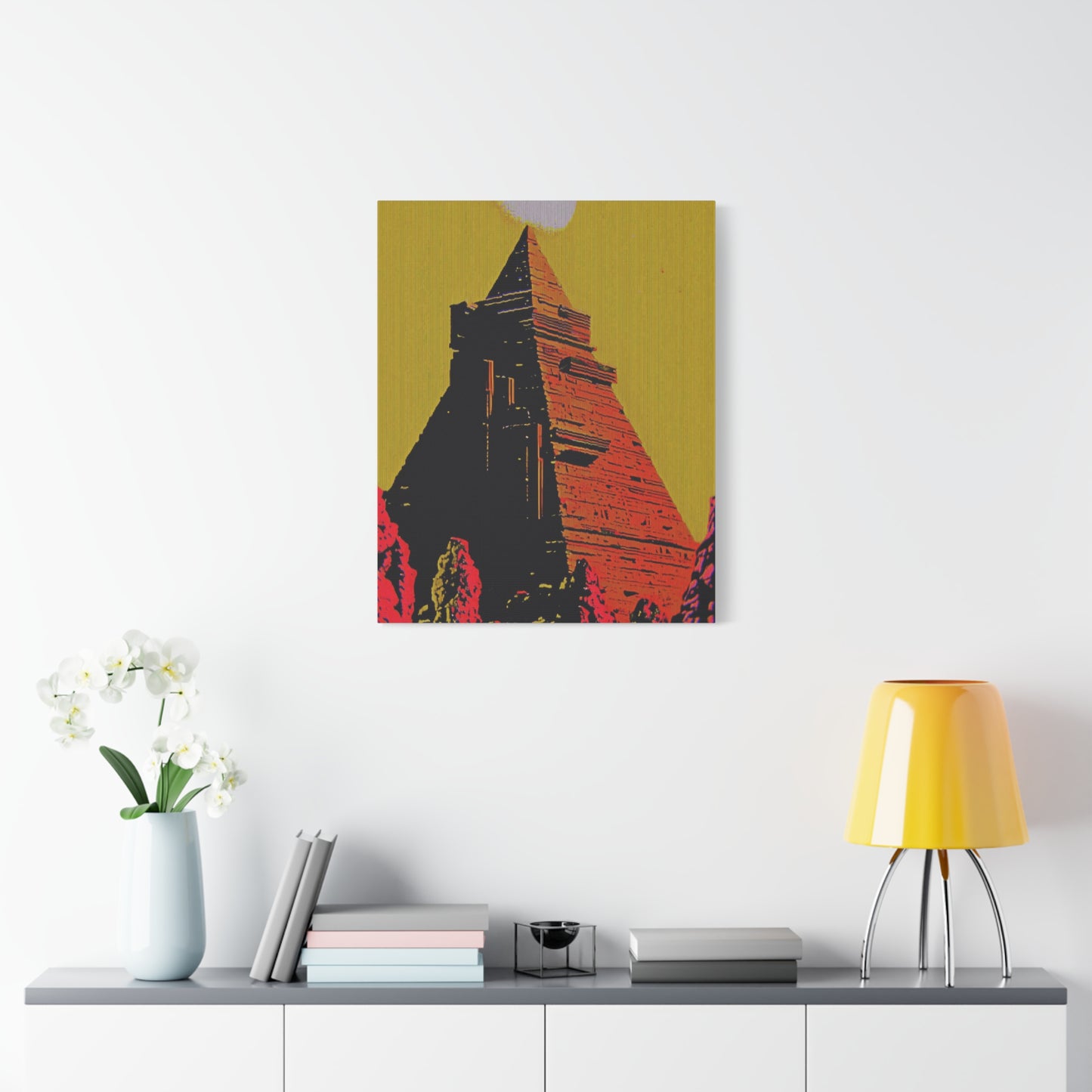 Retro Fantasy Canvas Art - A dreem of the Pyramid of Giza 🔺