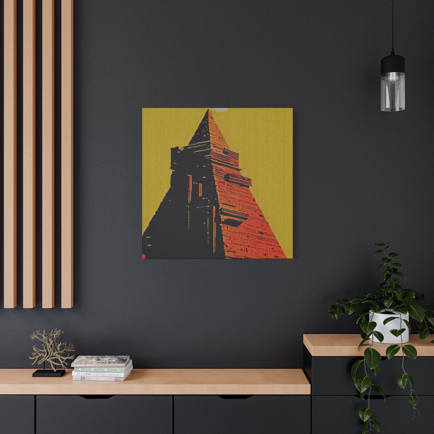 Retro Fantasy Canvas Art - A dreem of the Pyramid of Giza 🔺