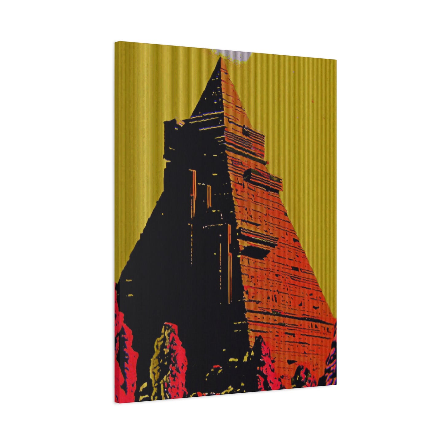 Retro Fantasy Canvas Art - A dreem of the Pyramid of Giza 🔺