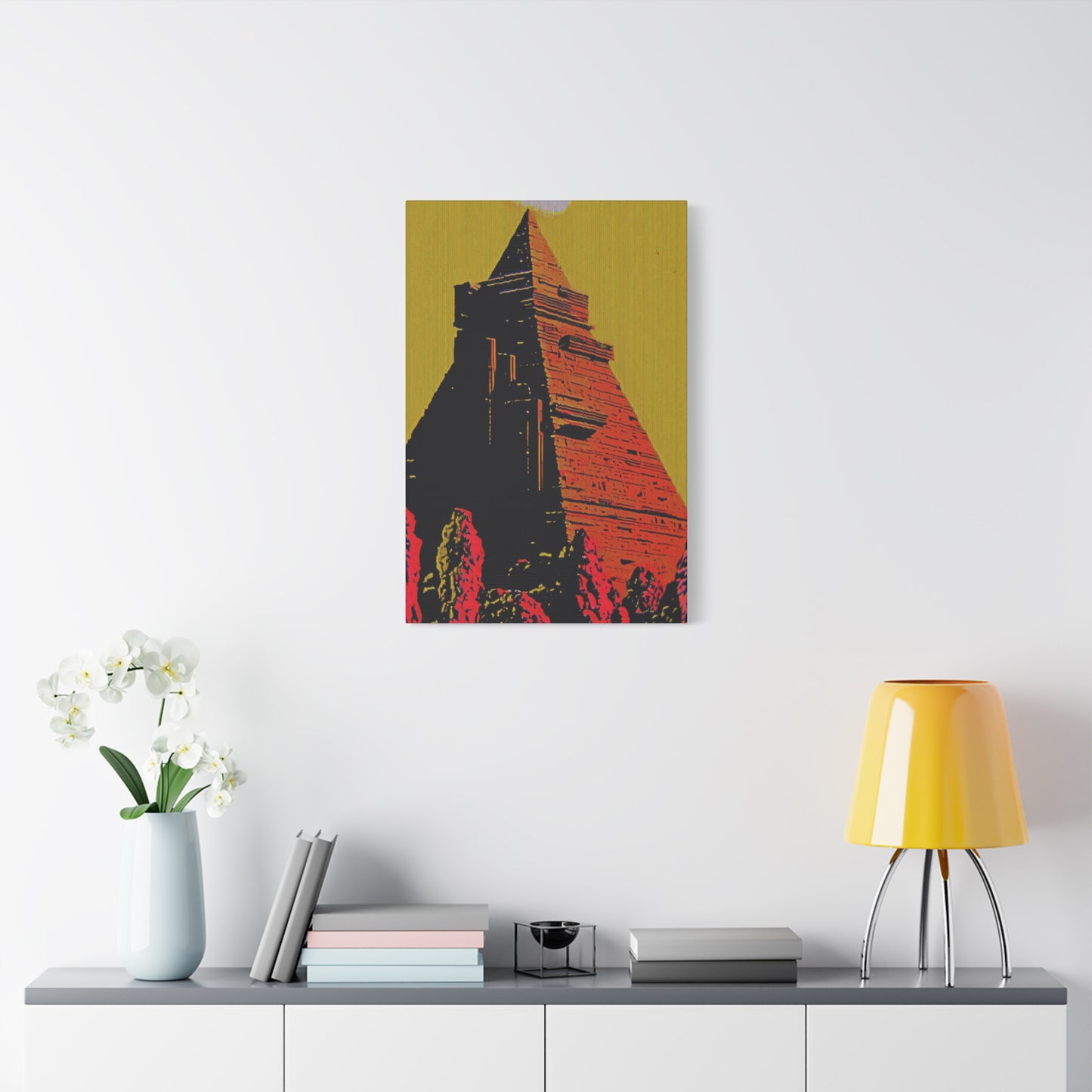 Retro Fantasy Canvas Art - A dreem of the Pyramid of Giza 🔺