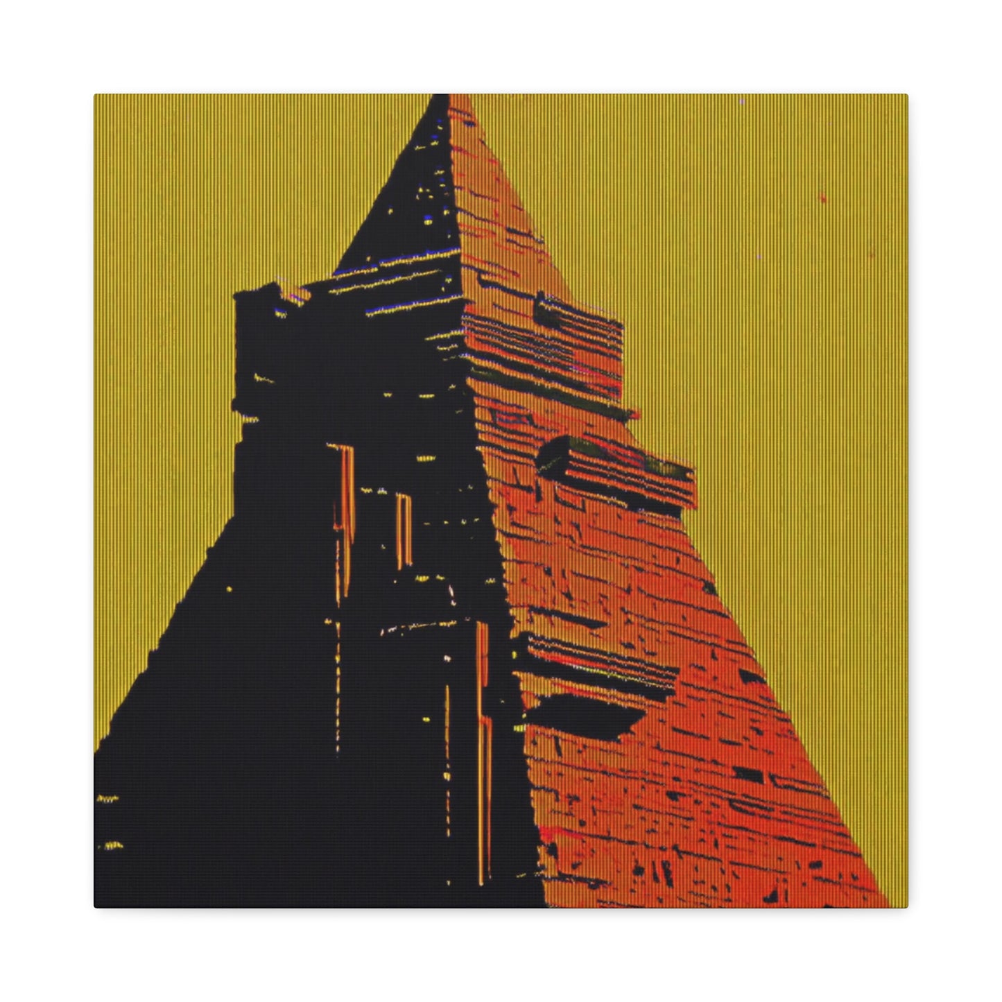 Retro Fantasy Canvas Art - A dreem of the Pyramid of Giza 🔺