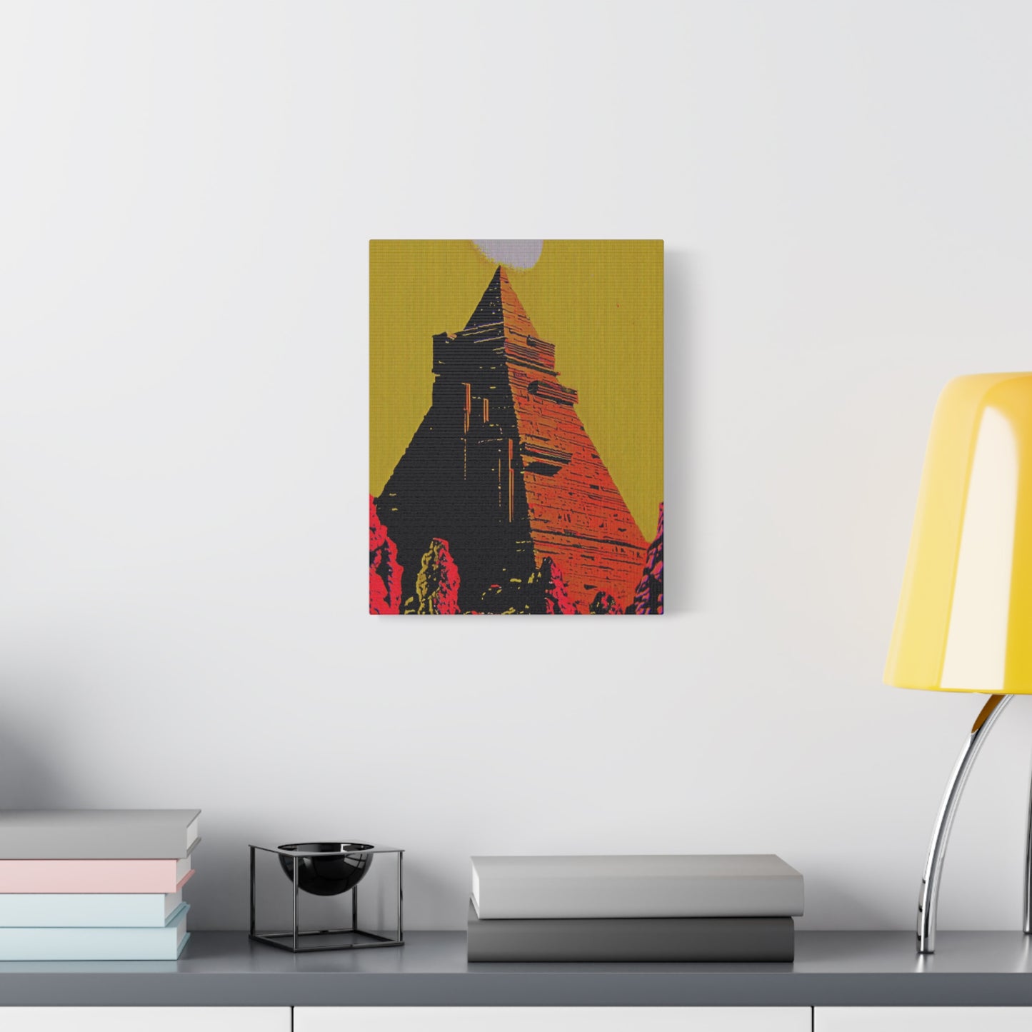 Retro Fantasy Canvas Art - A dreem of the Pyramid of Giza 🔺