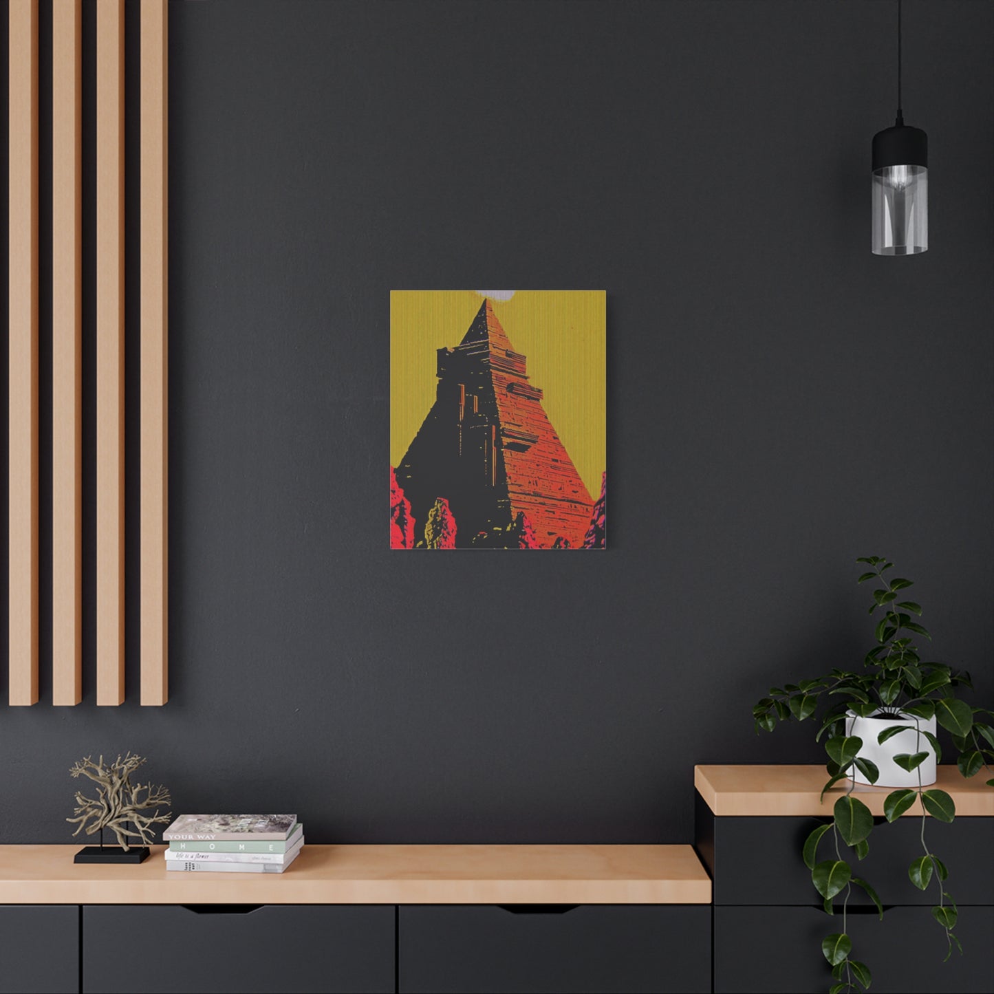 Retro Fantasy Canvas Art - A dreem of the Pyramid of Giza 🔺