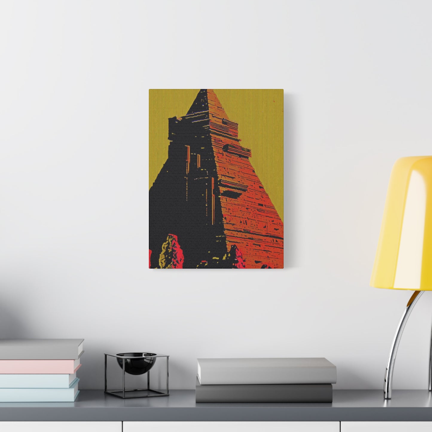 Retro Fantasy Canvas Art - A dreem of the Pyramid of Giza 🔺