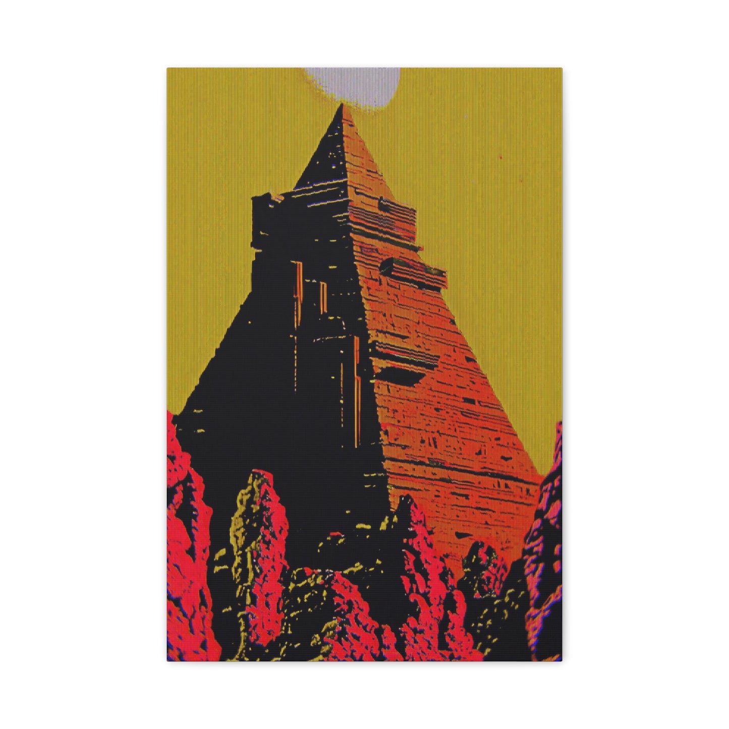 Retro Fantasy Canvas Art - A dreem of the Pyramid of Giza 🔺