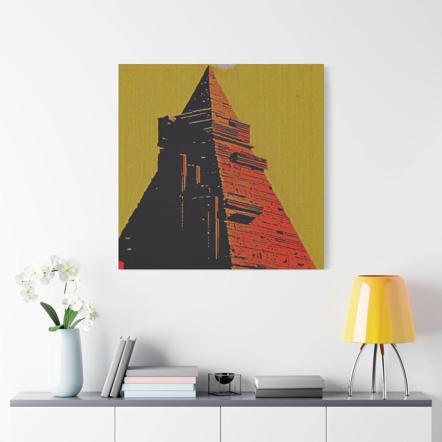 Retro Fantasy Canvas Art - A dreem of the Pyramid of Giza 🔺