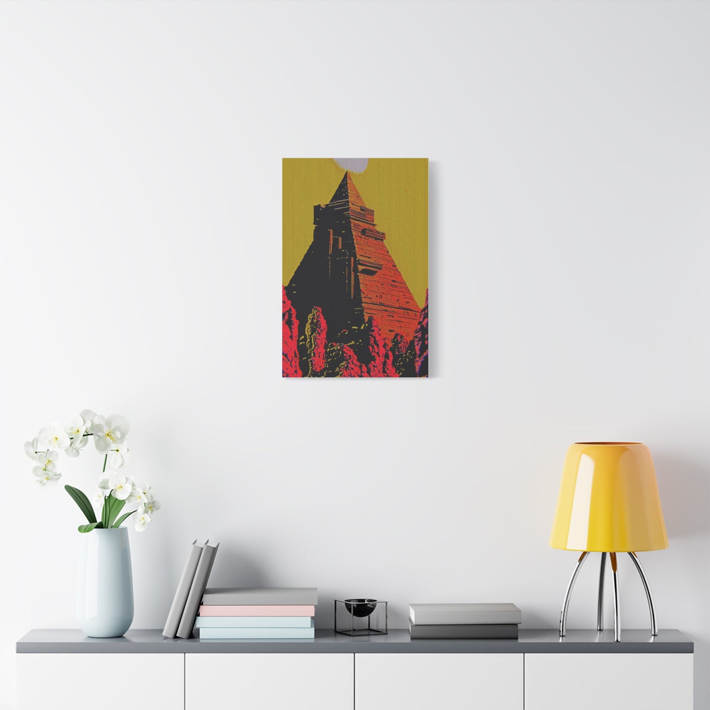 Retro Fantasy Canvas Art - A dreem of the Pyramid of Giza 🔺