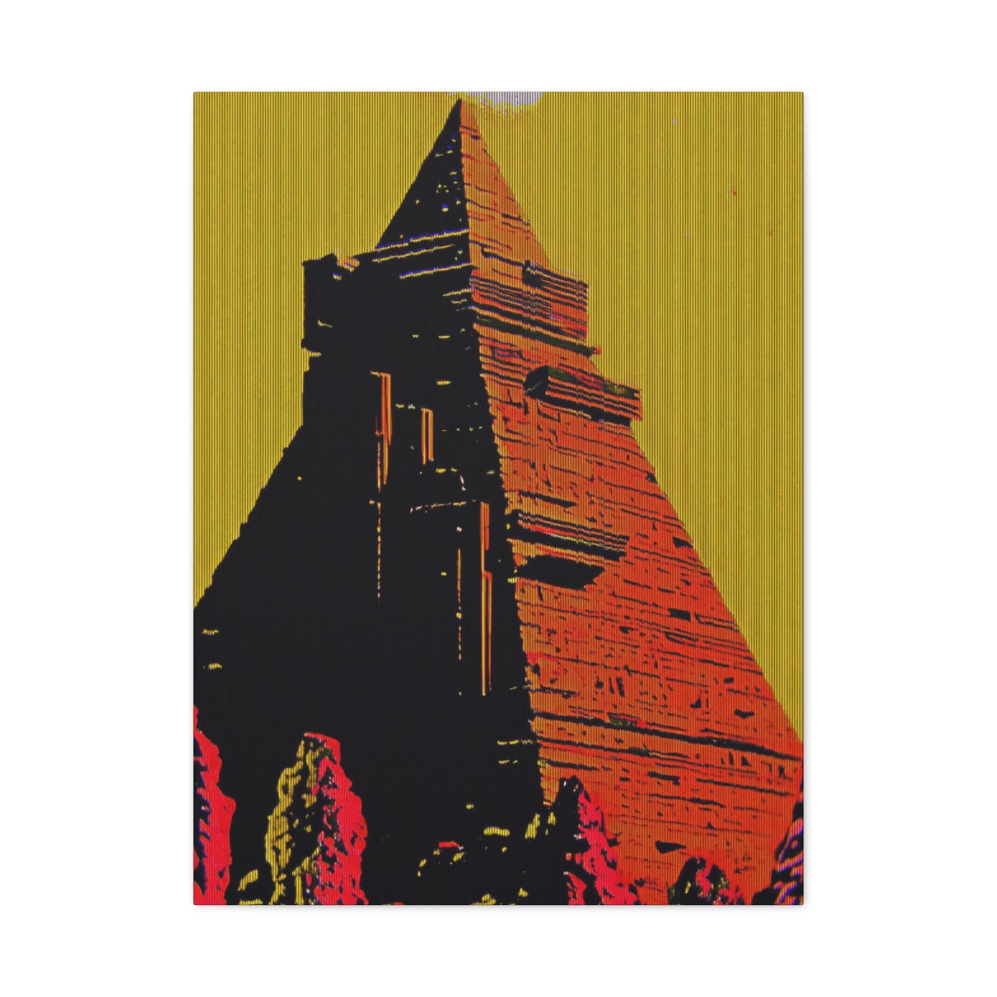 Retro Fantasy Canvas Art - A dreem of the Pyramid of Giza 🔺