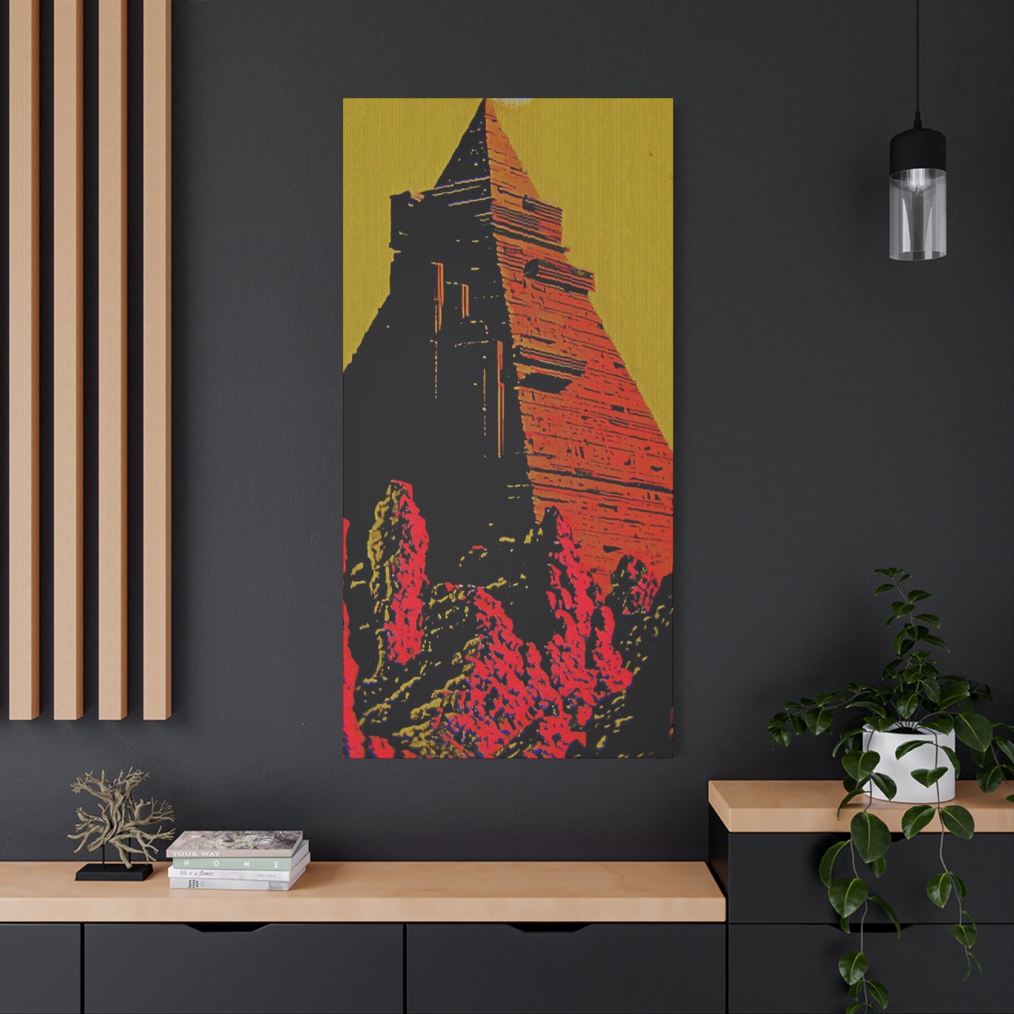 Retro Fantasy Canvas Art - A dreem of the Pyramid of Giza 🔺