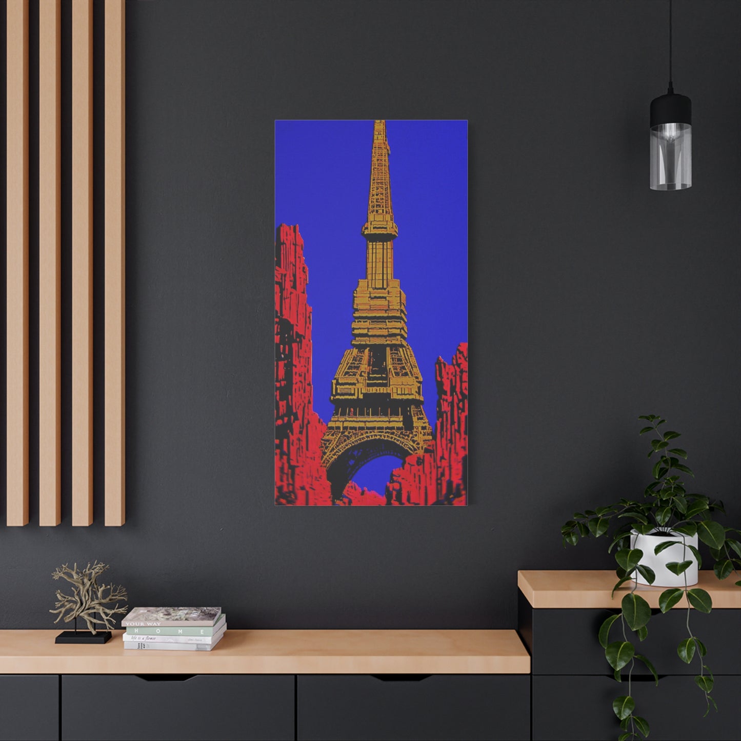 Retro Fantasy Canvas Art - A dreem of the Eiffel Tower 🗼