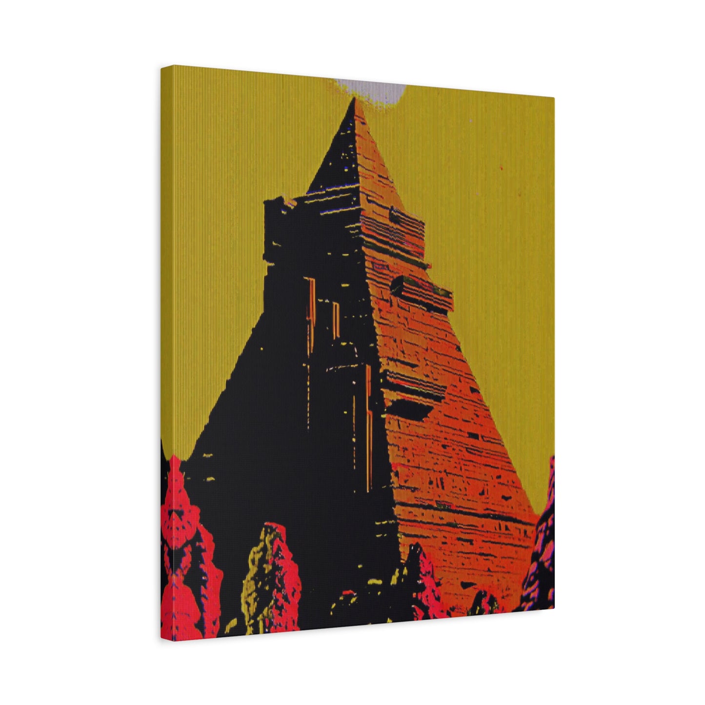 Retro Fantasy Canvas Art - A dreem of the Pyramid of Giza 🔺