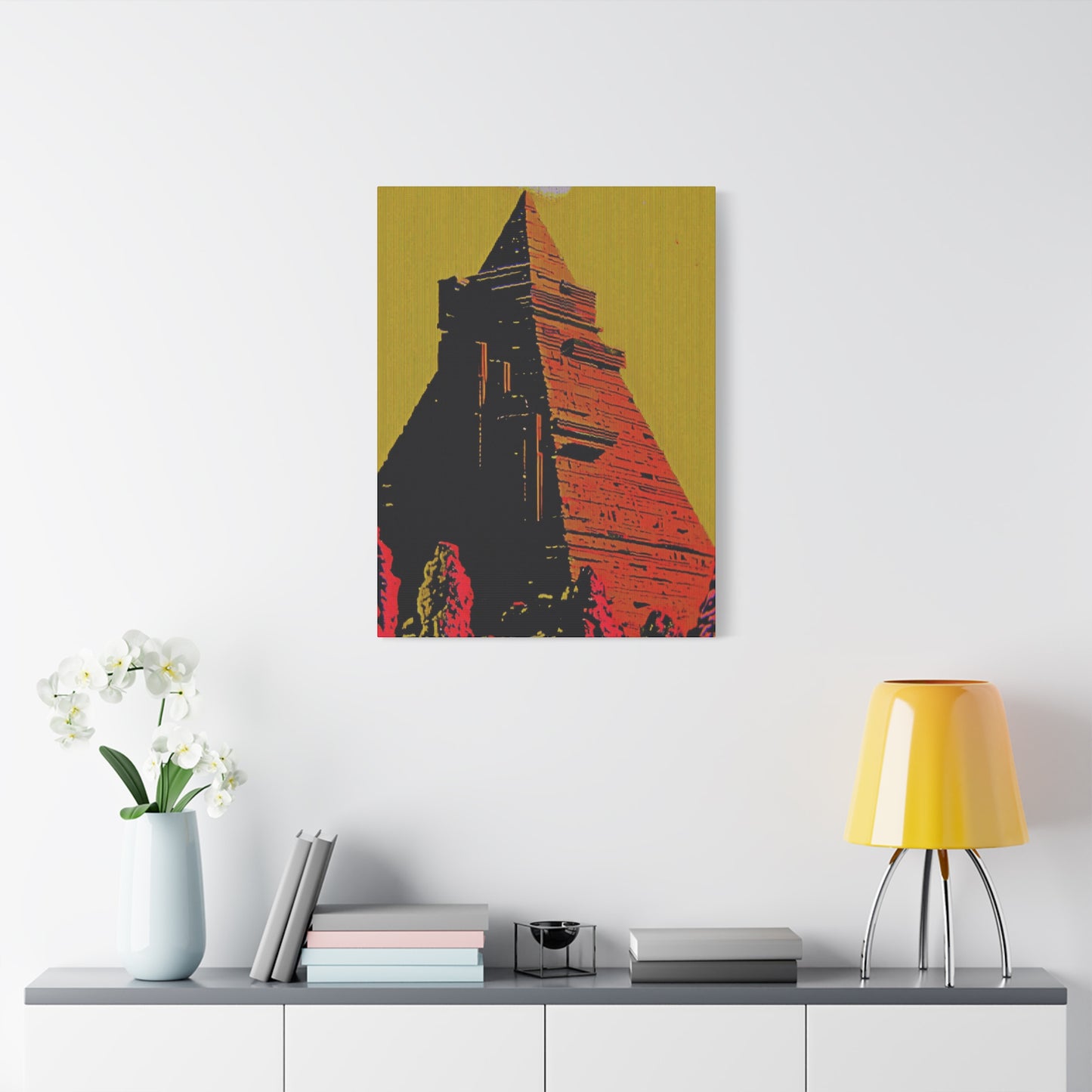 Retro Fantasy Canvas Art - A dreem of the Pyramid of Giza 🔺