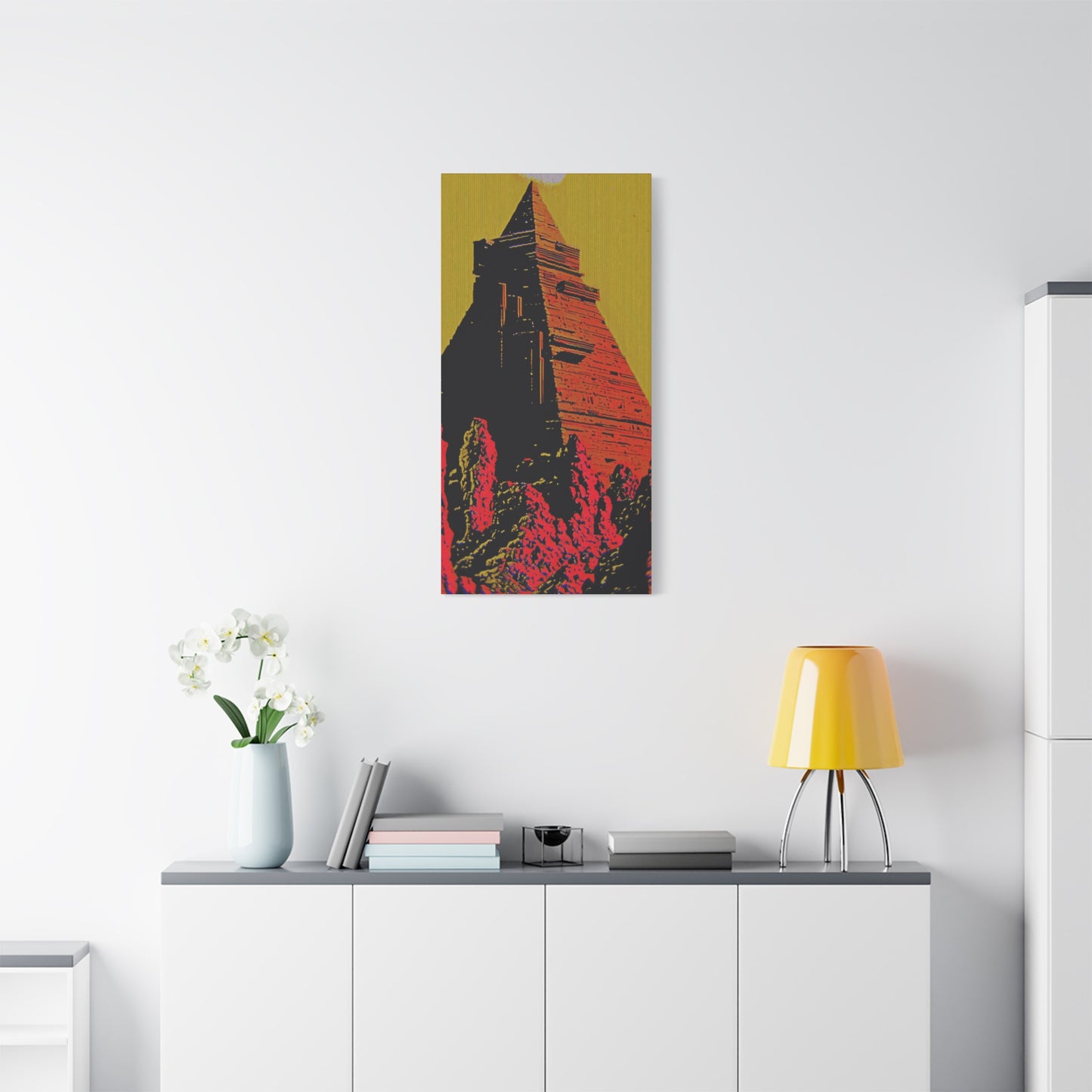 Retro Fantasy Canvas Art - A dreem of the Pyramid of Giza 🔺