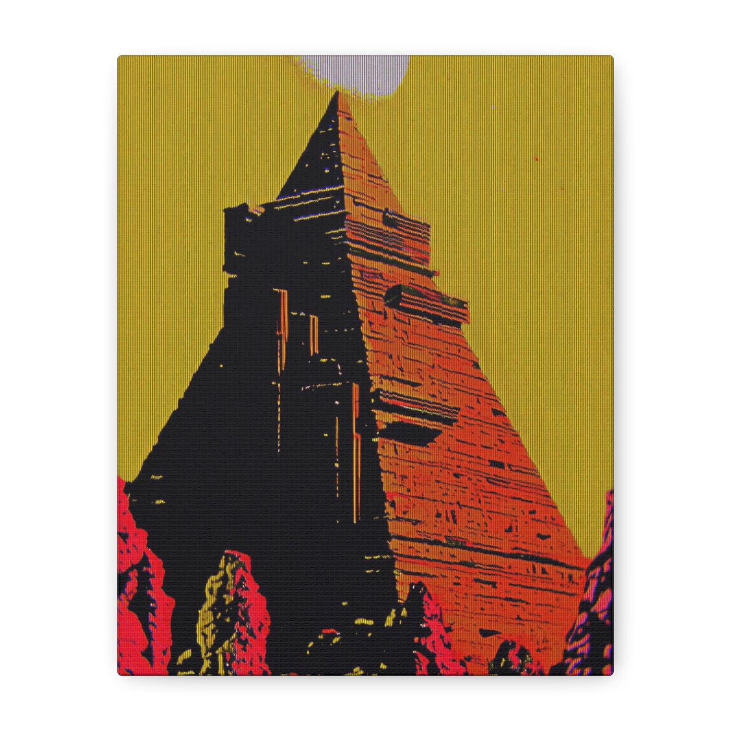 Retro Fantasy Canvas Art - A dreem of the Pyramid of Giza 🔺