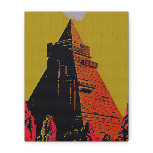 Retro Fantasy Canvas Art - A dreem of the Pyramid of Giza 🔺