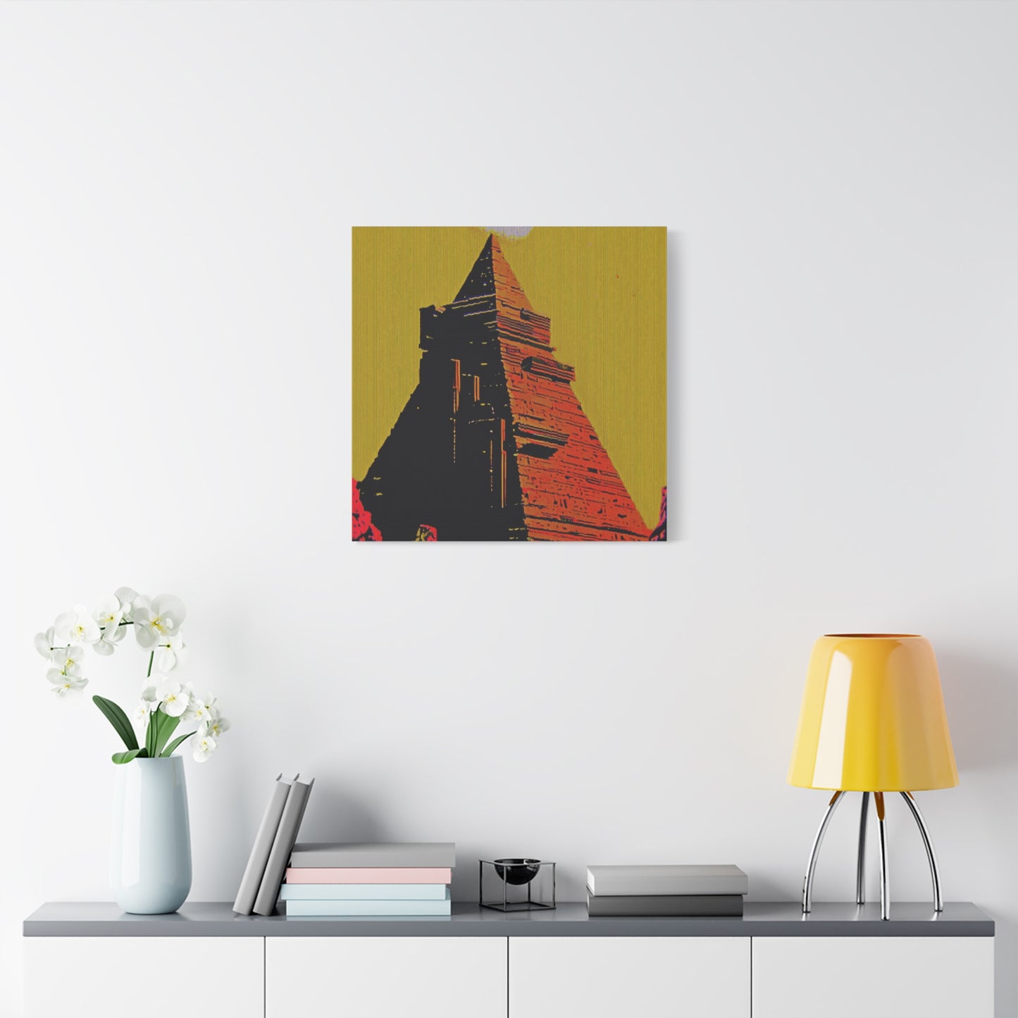 Retro Fantasy Canvas Art - A dreem of the Pyramid of Giza 🔺